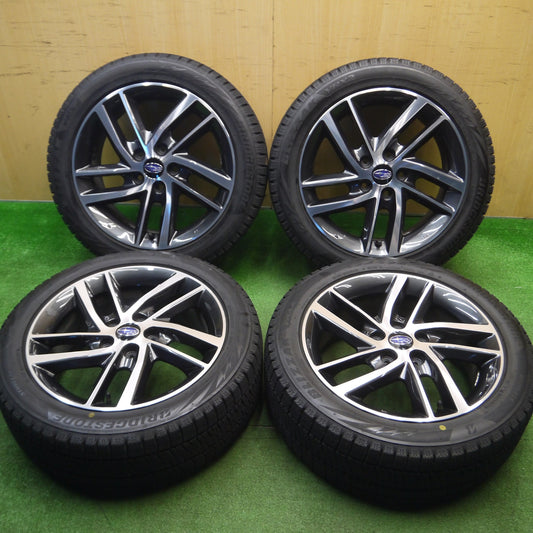 [送料無料] バリ溝！キレイ！9.5分★スバル レヴォーグ 純正 OP 215/50R17 スタッドレス ブリヂストン ブリザック VRX2 17インチ PCD114.3/5H★5011707Hス