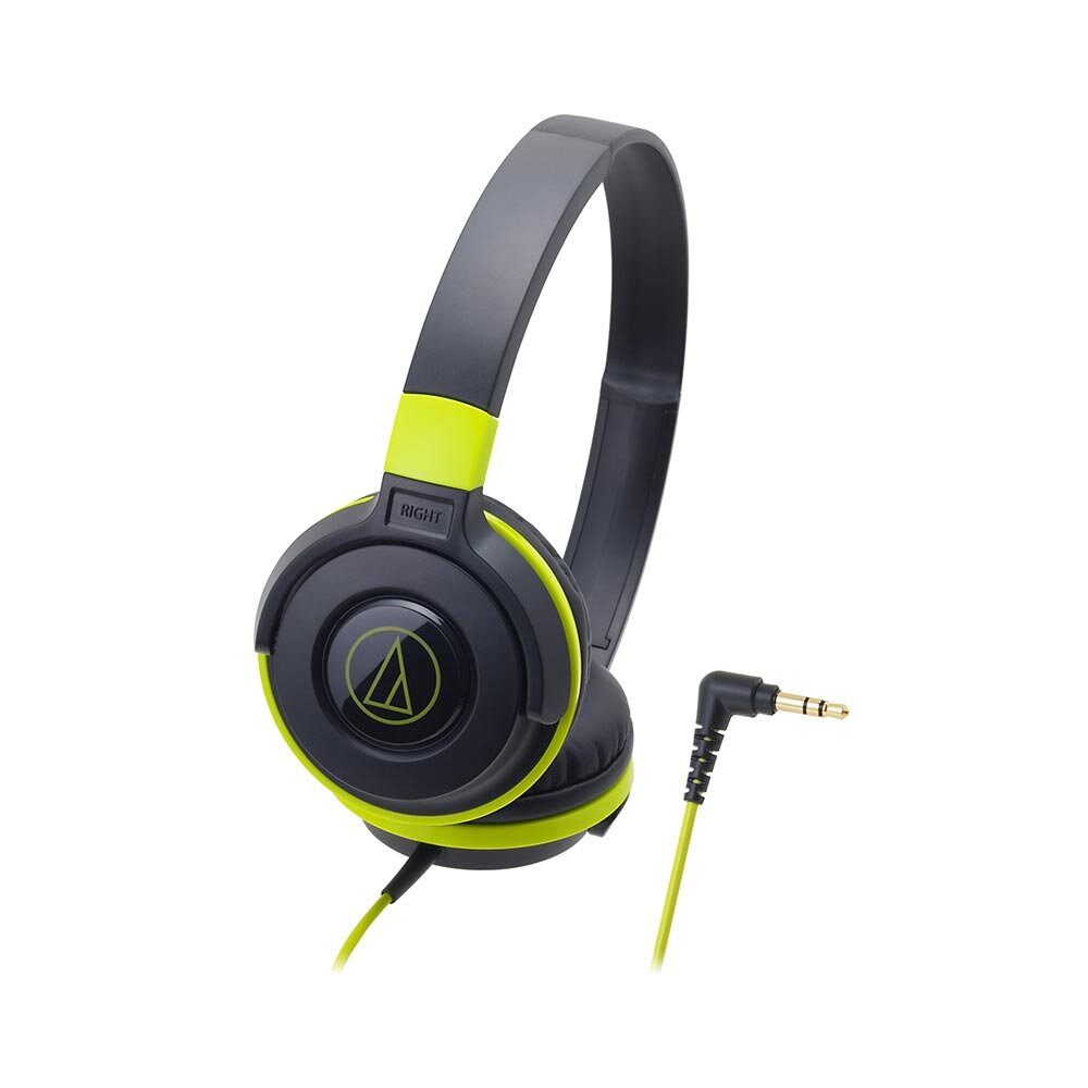 [送料無料] 未使用☆audio-technica ヘッドフォン ATH-S100 有線 ヘッドホン オーディオテクニカ BGR 黒 緑 ブラックグリーン☆
