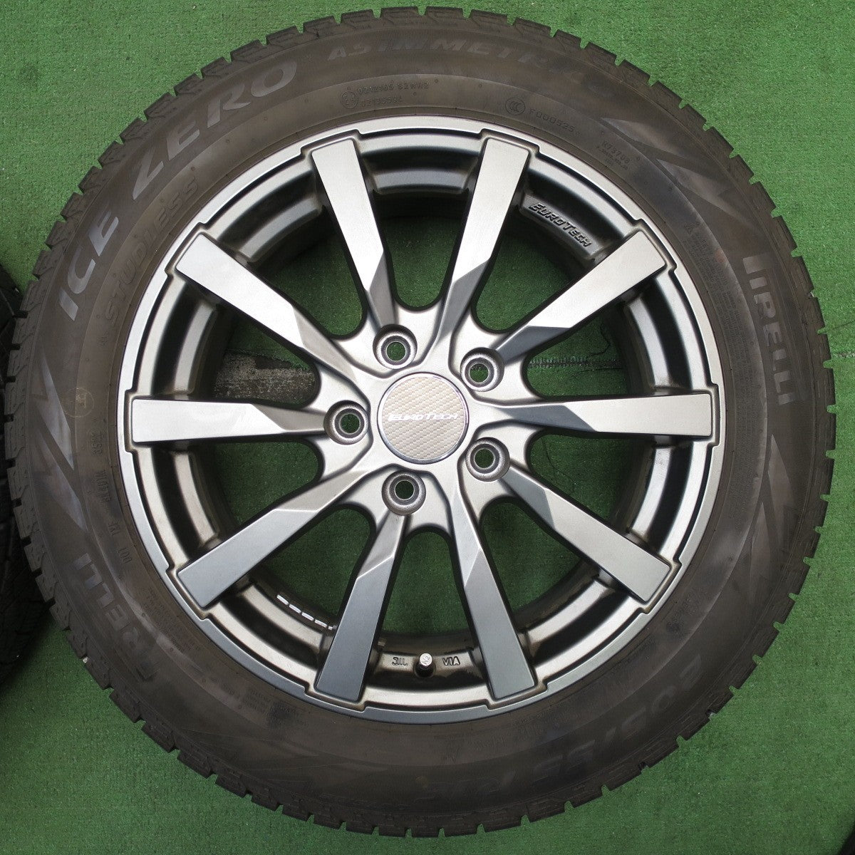 バリ溝！22年！8.5分★ワーゲン 等 EUROTECH 205/55R16 スタッドレス ピレリ アイスゼロ アシンメトリコ ユーロテック 16インチ PCD112/5H★5060802NJス