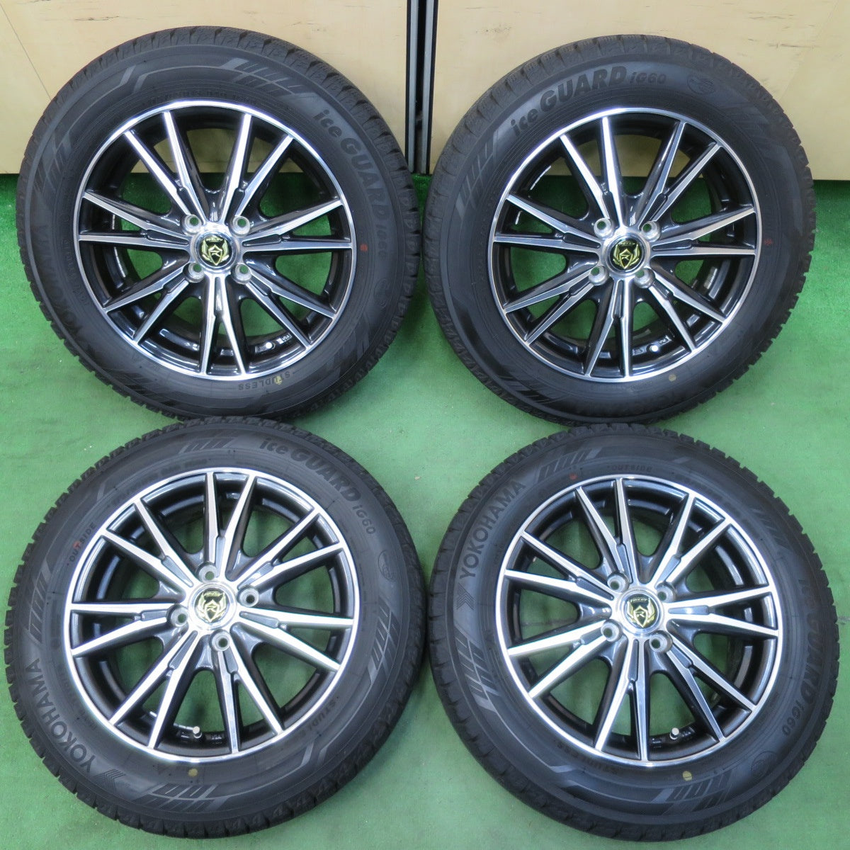 [送料無料] バリ溝！9分★スタッドレス 175/65R15 ヨコハマ アイスガード iG60 RiZLEY ライツレー 15インチ PCD100/4H★5011315イス