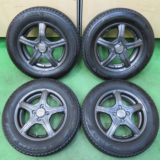 [送料無料] バリ溝！21年！キレイ！9.5分以上★スタッドレス 165/70R14 ブリヂストン ブリザック VRX3 TOPRUN トップラン 14インチ PCD100/4H★4110512イス