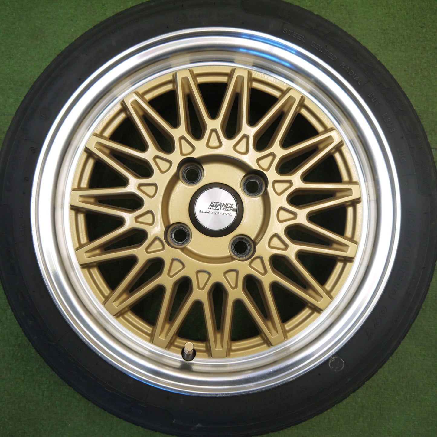 4本価格！23年★155/55R14 マックストレック MAXIMUS M1 STANCE MAGIC スタンス マジック 14インチ PCD100/4H★6021304Hノ