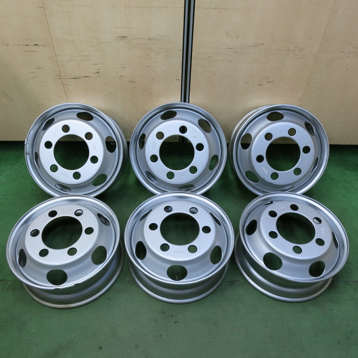 新車外し！ほぼ未使用！6本★トラック TOPY スチール ホイール 17.5インチ 17.5×6.00 127-9CS PCD222.25/6H★5070412SYホ