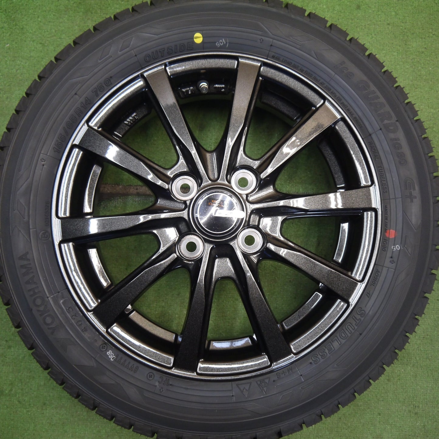 未使用！25年◎スタッドレス 155/65R14 ヨコハマ アイスガード iG80 WEZEN ウェーゼン 14インチ PCD100/4H◎6070502Hス