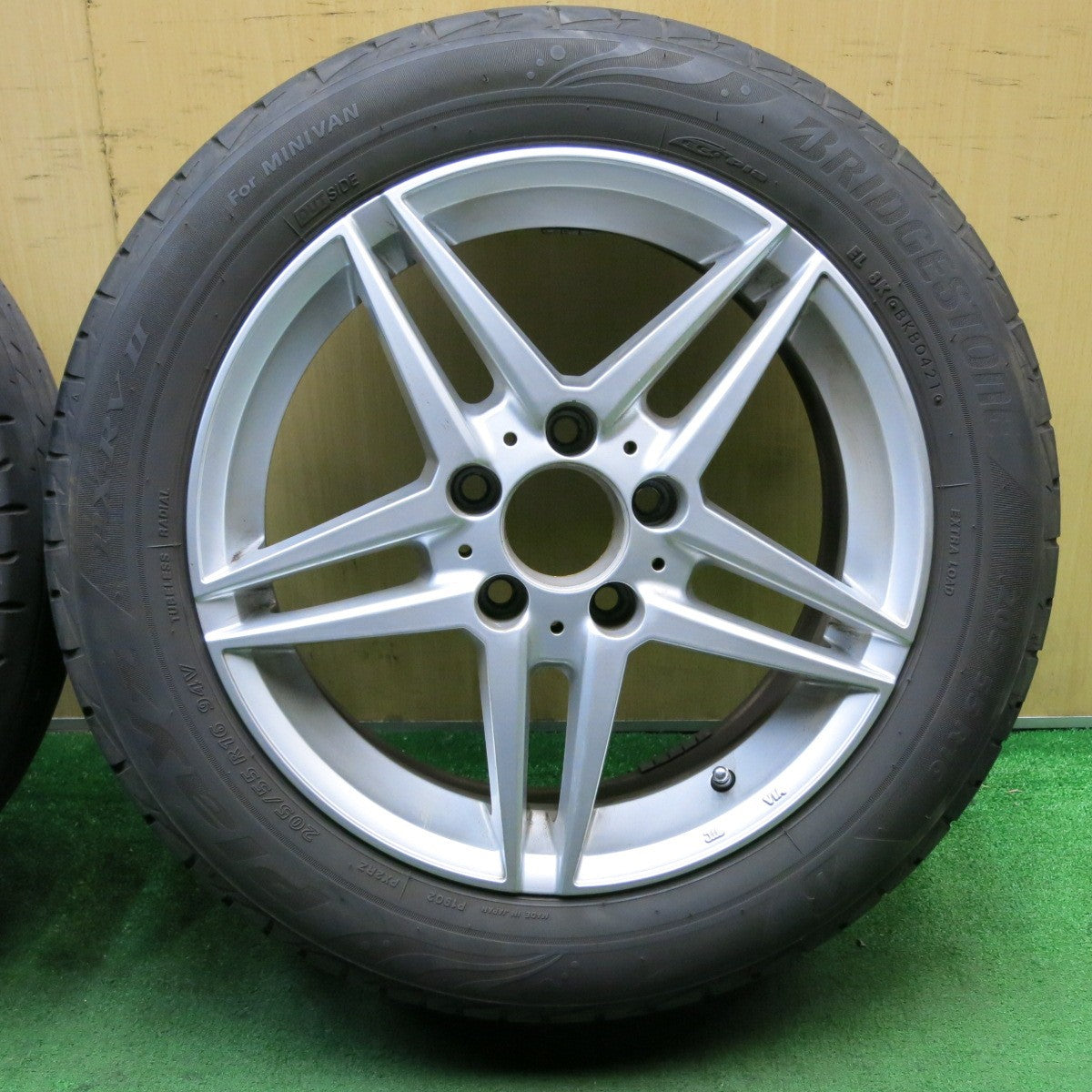 4本価格！21年★ベンツ 等 AGA Schalf 205/55R16 ブリヂストン プレイズ PX-RV2 シャルフ 16インチ PCD112/5H★5060301NJノ