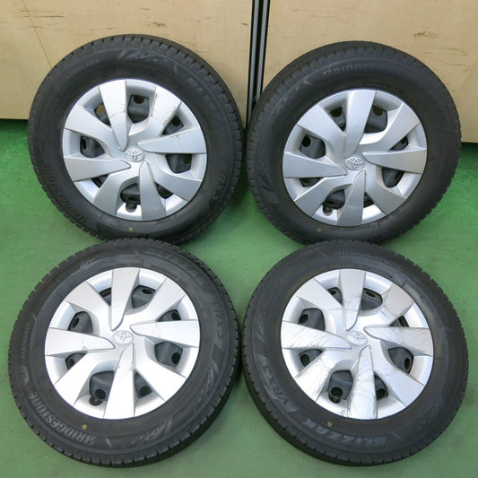 バリ溝！23年！9分★トヨタ ヴィッツ 純正 スチール 175/65R14 スタッドレス ブリヂストン ブリザック VRX3 14インチ PCD100/4H★5052112SYス