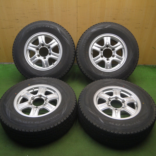*送料無料* バリ溝！キレイ！9.5分★スタッドレス 195/80R15 ダンロップ ウインターマックス SV01 KEELER weds キーラー 15インチ PCD139.7/6H★4062105Hス