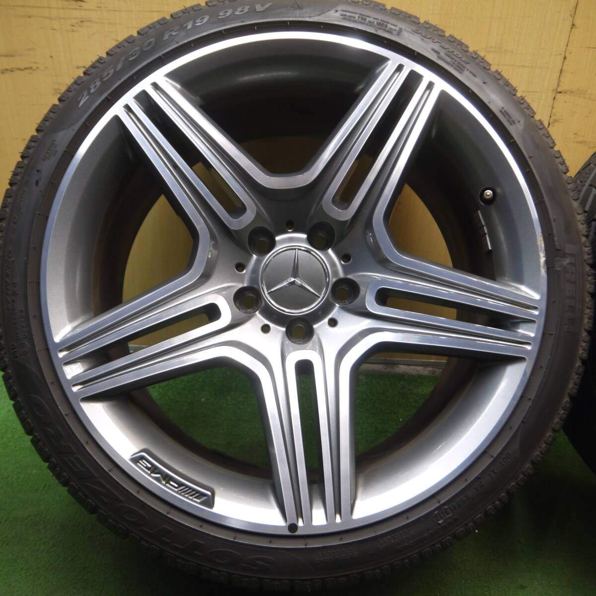 バリ溝！8.5分★ベンツ SL63 SL65 純正 AMG 255/35R19 285/30R19 スタッドレス ピレリ SOTTOZERO PCD112/5H★4060708Hス