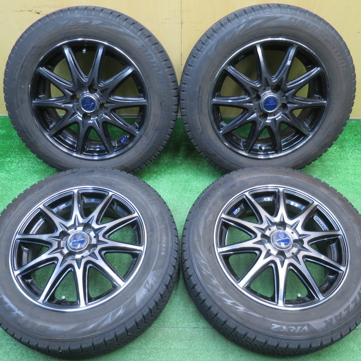4本価格！21年★スタッドレス 175/65R15 ブリヂストン ブリザック VRX2 SMACK ENKEI スマック エンケイ 15インチ PCD100/4H★5110703NJス