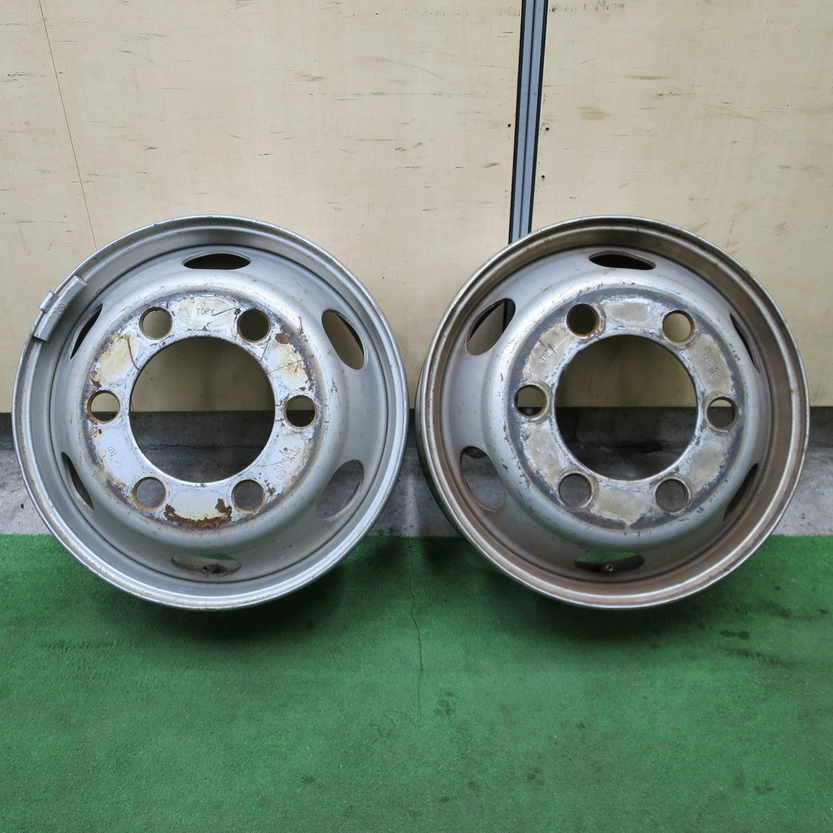 2本価格★トラック TOPY スチール ホイール 17.5インチ トピー 17.5×6.00 127-9TC PCD222.25/6H★6042402ナホ