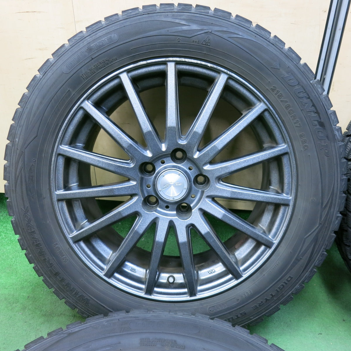 バリ溝！9.5分★スタッドレス 215/60R17 ダンロップ ウインターマックス WM01 SEIN RACING S ザイン レーシング 17インチ PCD114.3/5H★5073001SYス