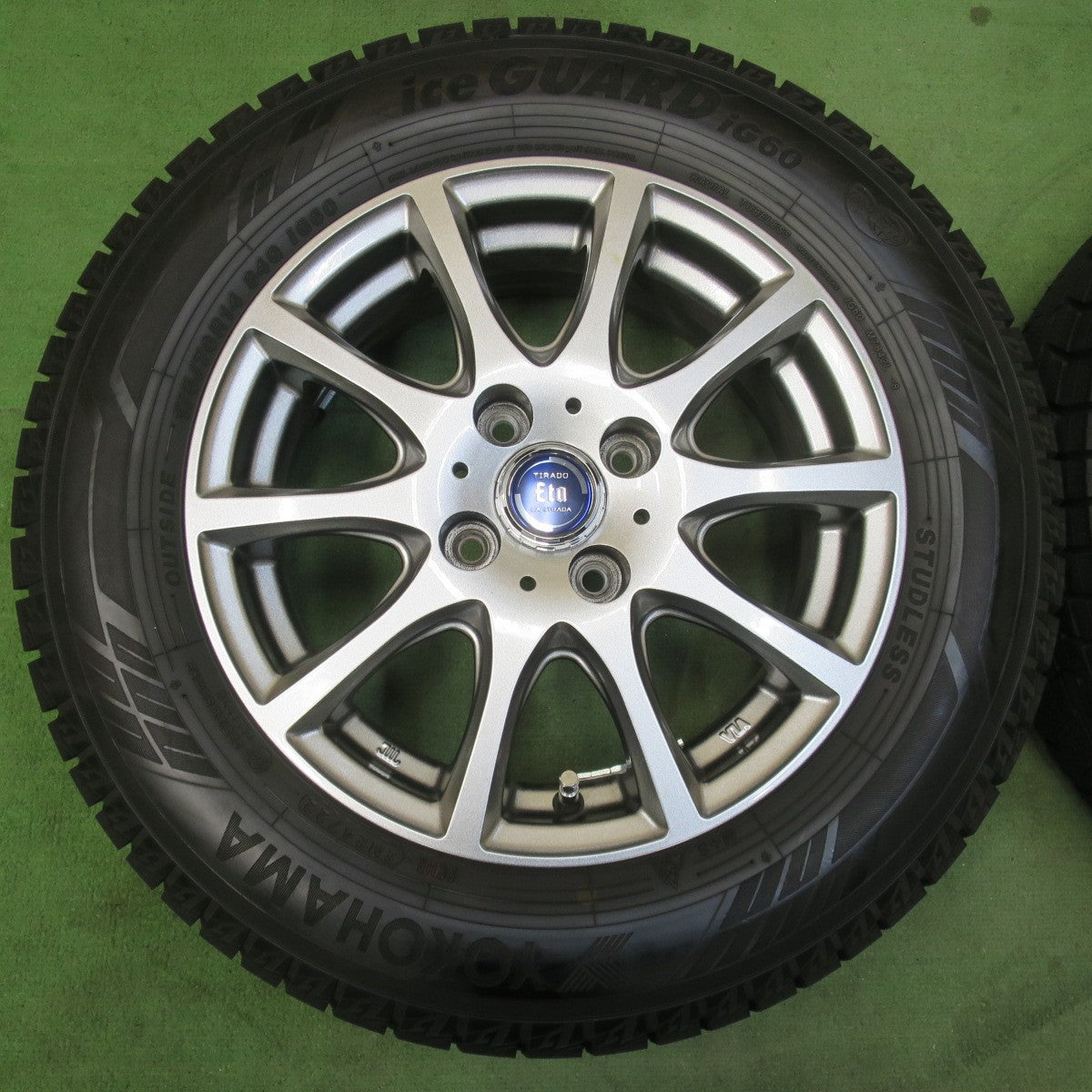 ほぼ未使用！22年！キレイ★スタッドレス 175/70R14 ヨコハマ アイスガード iG60 TIRADO Eta LA STRADA ティラード ラストラーダ 14インチ PCD100/4H★5123009イス