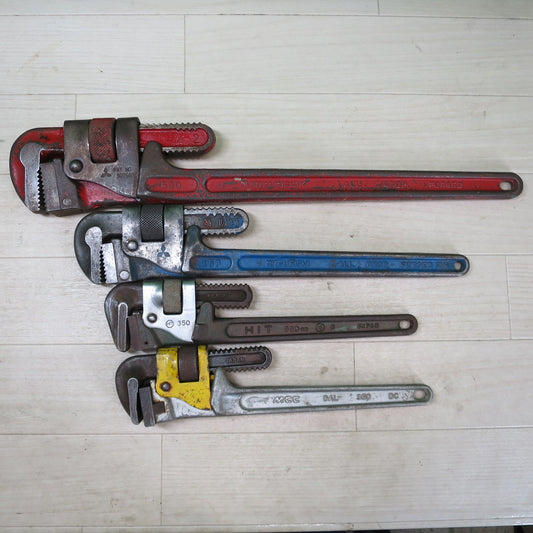 [送料無料] 4点まとめ売り☆パイプレンチ 三菱 600 450 HIT ヒット 350mm MCC DAL 350 DC 工具 道具 ハンドツール☆