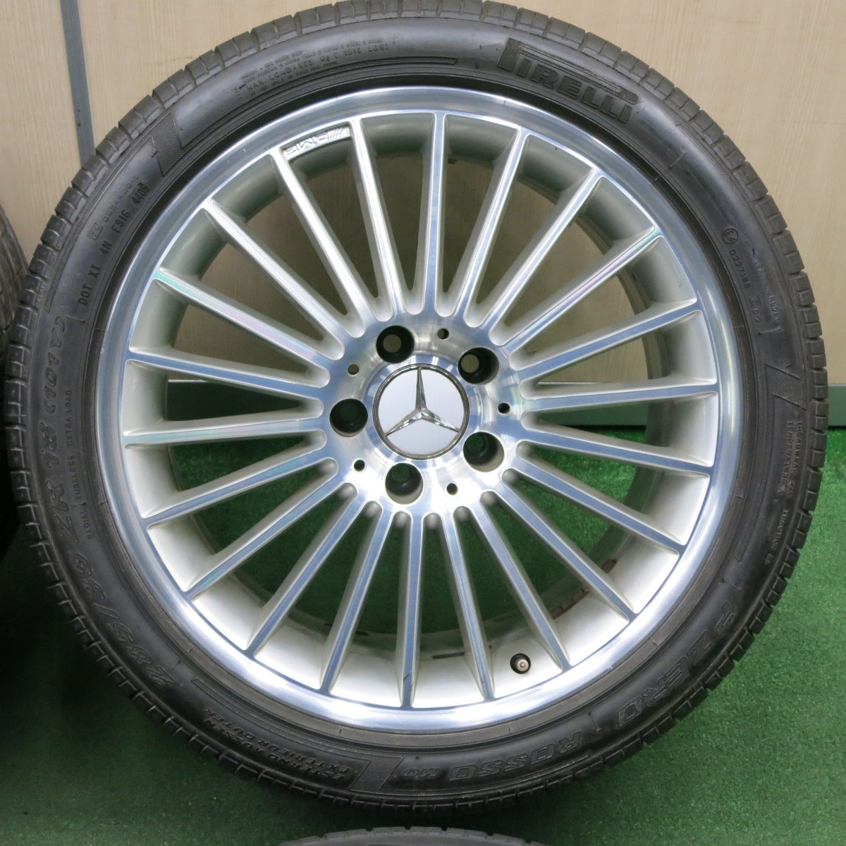 *送料無料* 4本価格★ベンツ SLクラス R230 純正 AMG 255/40R18 285/35R18 ピレリ PZERO ROSSO MO PCD112/5H★4040312TNノ