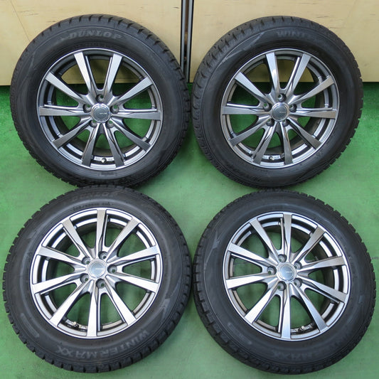 [送料無料] バリ溝！22年！キレイ！9.5分★インプレッサ 等 205/55R16 スタッドレス ダンロップ ウインターマックス WM02 GRASS グラス 16インチ PCD100/5H★5011809イス