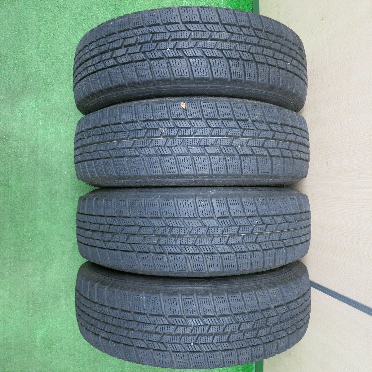 バリ溝！9分★スタッドレス 165/70R14 グッドイヤー アイスナビ6 ravrion selzer ラブリオン 14インチ PCD100/4H★5012104NJス