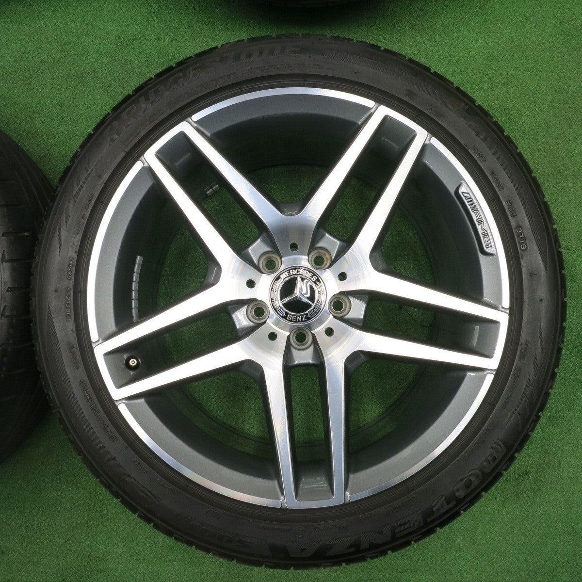 [送料無料] バリ溝！21年！キレイ！9.5分★ベンツ Sクラス W222 純正 AMG 245/45R19 275/40R19 ブリヂストン ポテンザ S001 19インチ PCD112/5H★4111902TNノ