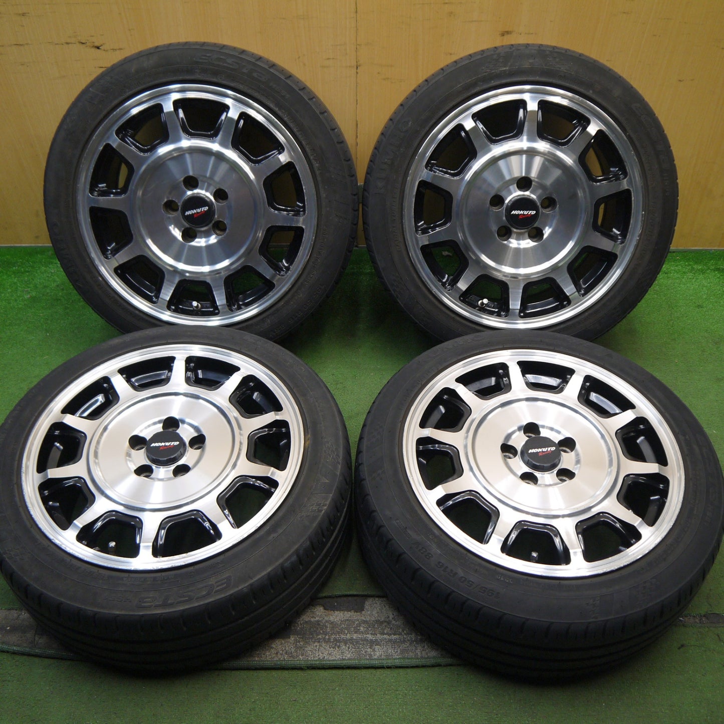 4本価格★プリウス カローラ 等 HOKUTO Racing 零式-S 195/50R16 クムホ エクスタ HS51 16インチ ホクト レーシング PCD100/5H★5100103Hノ