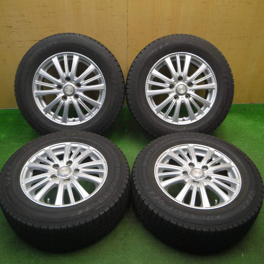 バリ溝！21年！キレイ！9.5分★スタッドレス 195/65R15 ダンロップ ウインターマックス 03 SPORT VENAD 15インチ PCD114.3/5H★5012706Hス