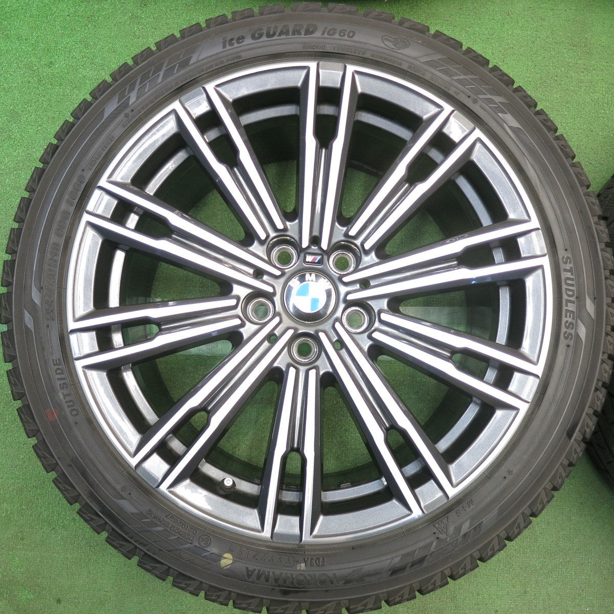 バリ溝！キレイ！9.5分◎BMW 3シリーズ G20 純正 225/45R18 255/40R18 スタッドレス ヨコハマ アイスガード iG60 18インチ PCD112/5H◎6100304HAス