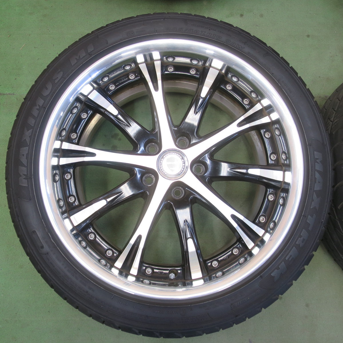 バリ溝！22年！キレイ！9.5分★WORK SCHWERT SW4 245/40R19 マックストレック MAXIMUS M1 19インチ ワーク シュバート PCD114.3/5H★6051506イノ