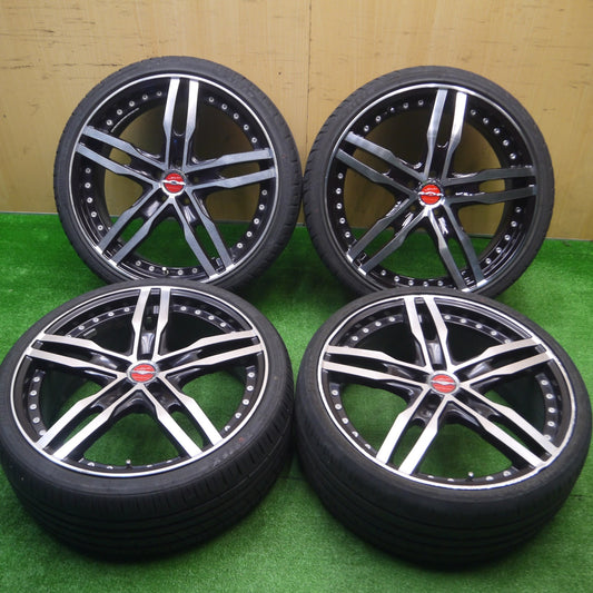 [送料無料] バリ溝！23年！8.5分★プリウス等 AME SHALLEN XF-55 215/35R19 ケンダ カイザー ジーテックス HP2000 vfm シャレン PCD100/5H★4091801Hノ