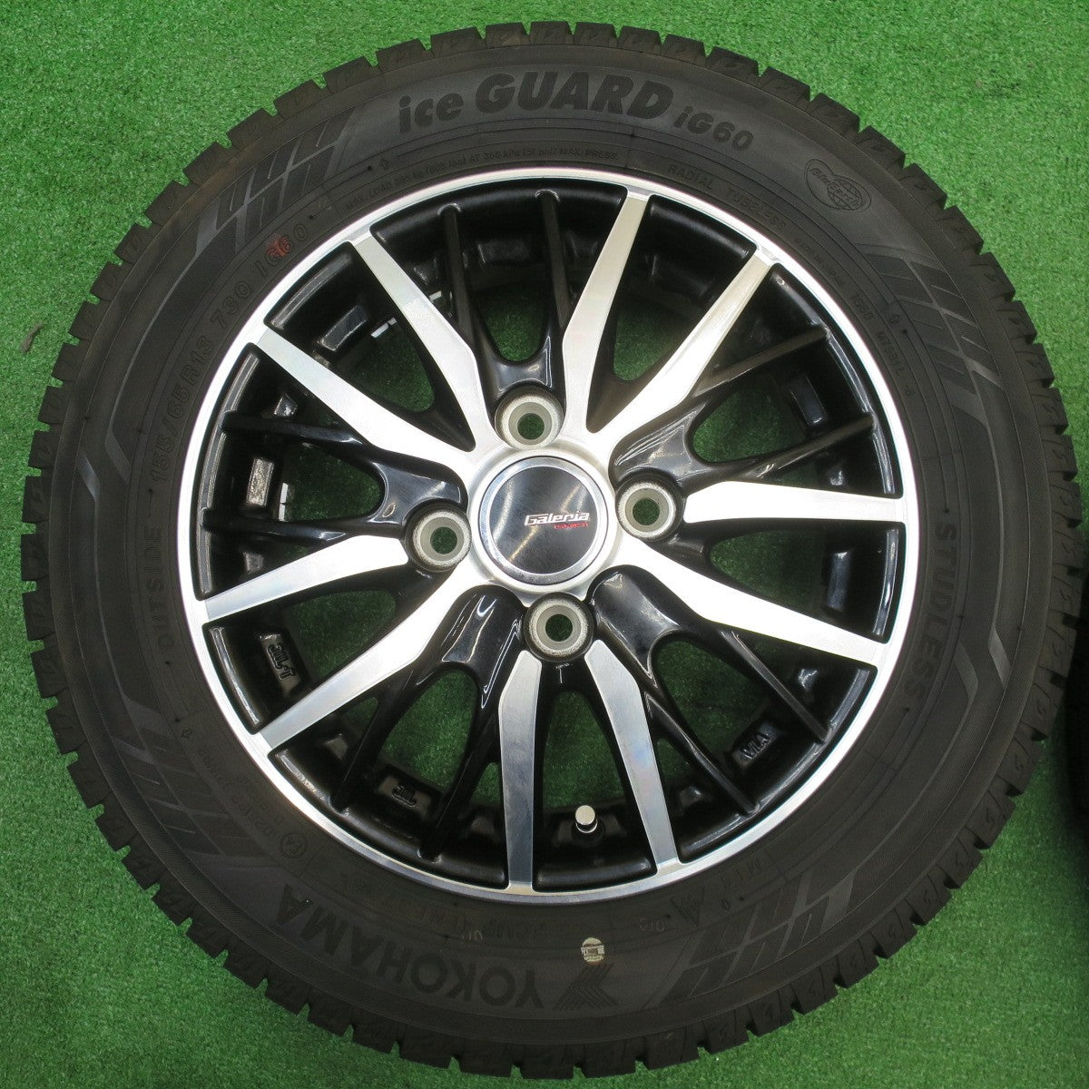 バリ溝！24年！キレイ！ほぼ10分★スタッドレス 155/65R13 ヨコハマ アイスガード iG60 Galeria GM01 ガレリア 13インチ PCD100/4H★5111004NJス