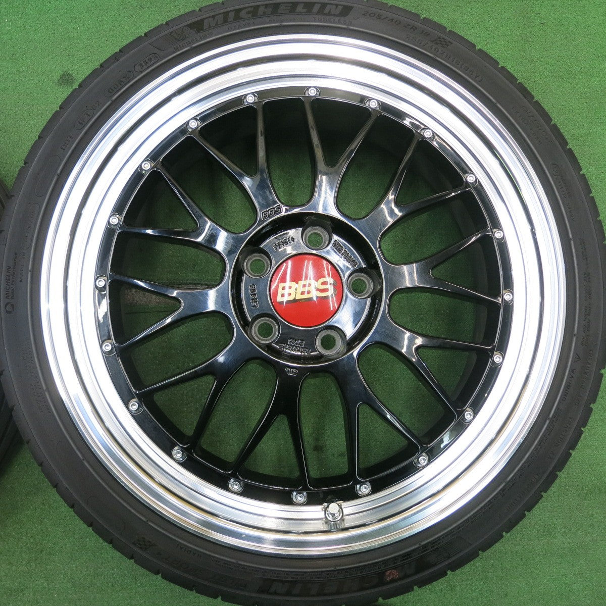 バリ溝！23年！キレイ！9.5分★ミニ クーパー 等 BBS LM455 205/40R18 ミシュラン パイロットスポーツ4 18インチ PCD112/5H★5051604AKノ