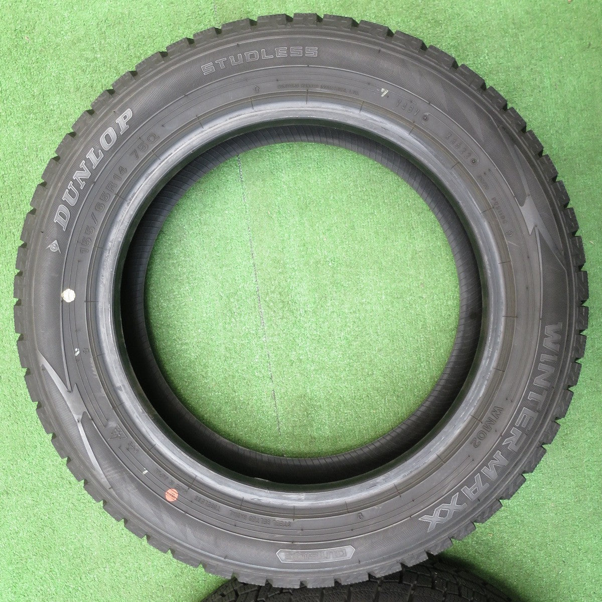 バリ溝！22年！ほぼ10分★スタッドレス 155/65R14 ダンロップ ウインターマックス WM02 タイヤ 14インチ ワゴンR タント N-BOX 等★5121812NJスタ