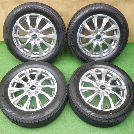 超バリ溝！24年！ほぼ10分◎スタッドレス 185/60R15 ブリヂストン ブリザック VRX3 BALMINUM TR10 バルミナ 15インチ PCD100/4H◎6062003KTス