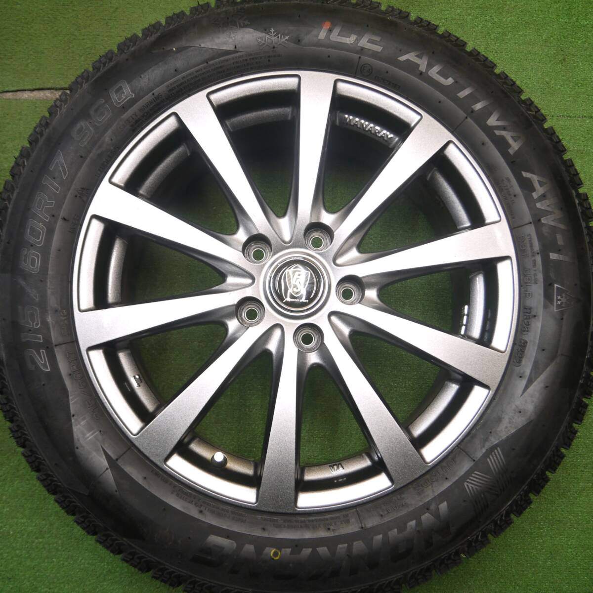 未使用！22年！キレイ★スタッドレス 215/60R17 ナンカン アイスアクティバ AW-1 MANARAY SPORT マナレイ スポーツ 17インチ PCD114.3/5H★5030308Hス