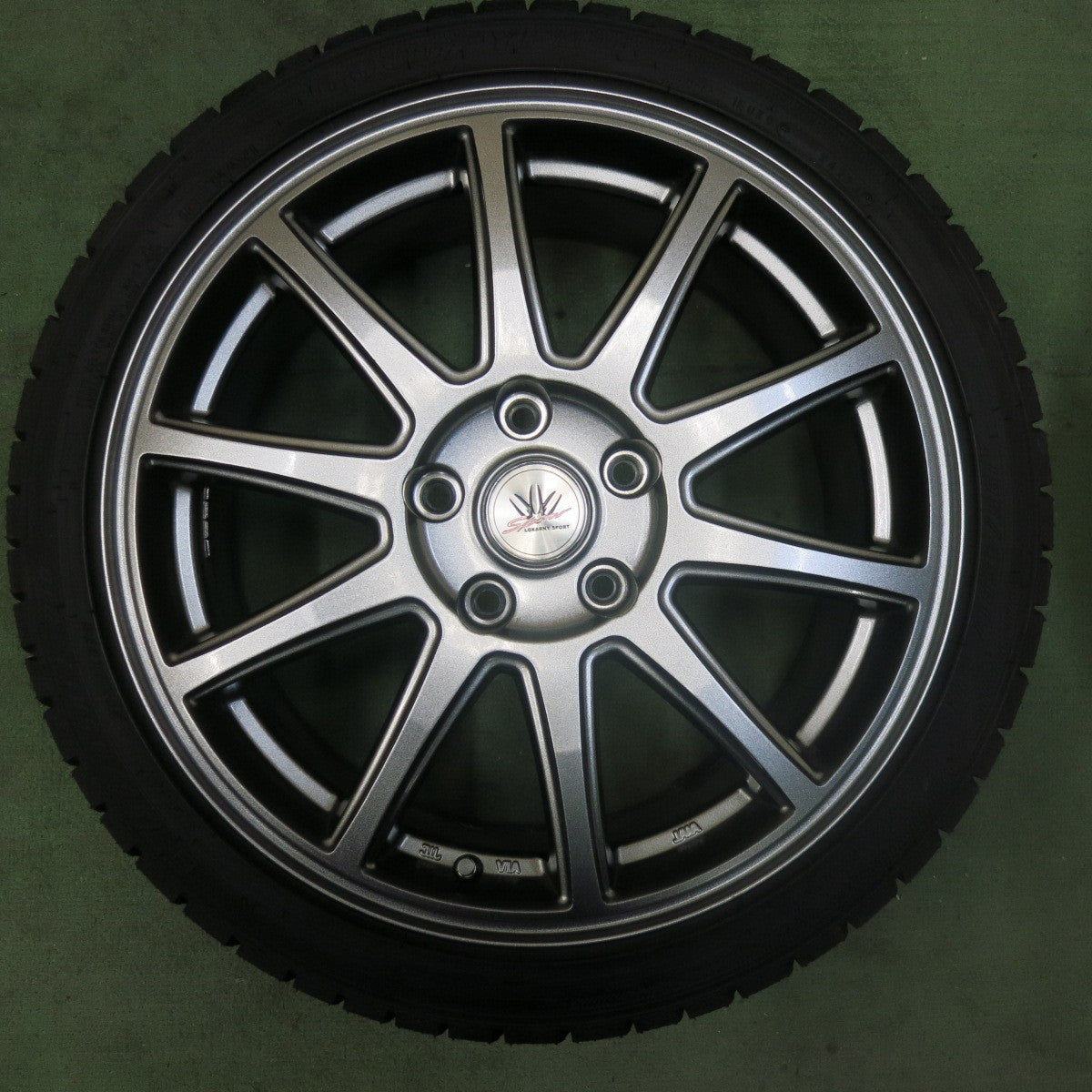 バリ溝！23年！キレイ！9.5分以上★LOXARNY SPORT 195/45R17 スタッドレス グッドイヤー アイスナビ7 ロクサーニ スポーツ 17インチ PCD114.3/5H★5111701SKス