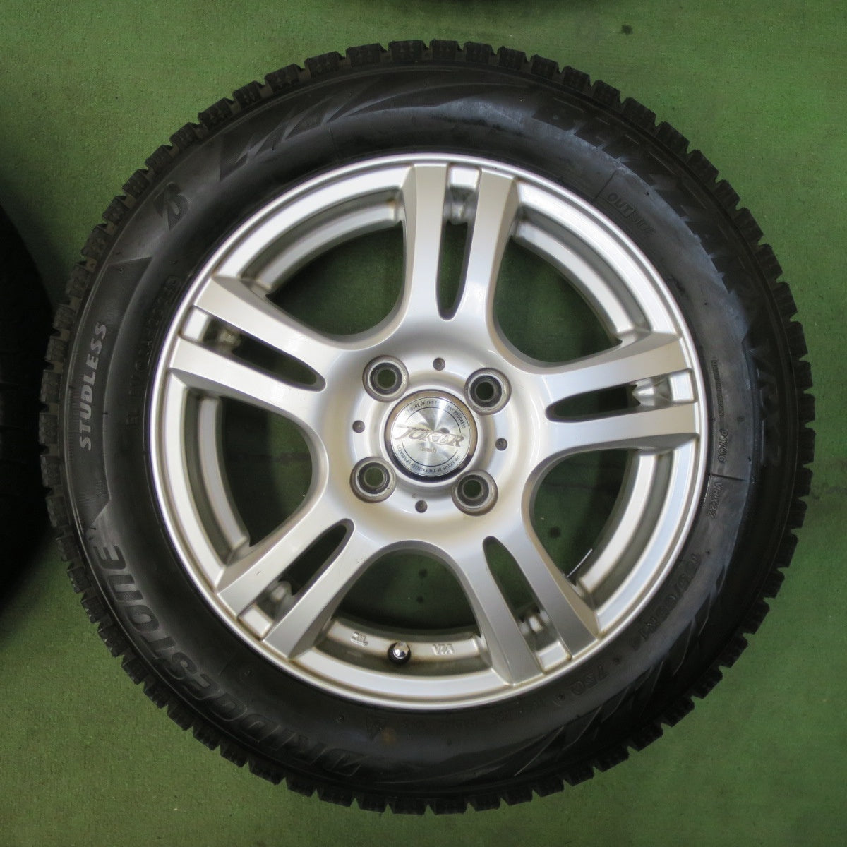 バリ溝！24年！9分★スタッドレス 155/65R14 ブリヂストン ブリザック VRX2 JOKER ジョーカー 14インチ PCD100/4H★5111204TTス