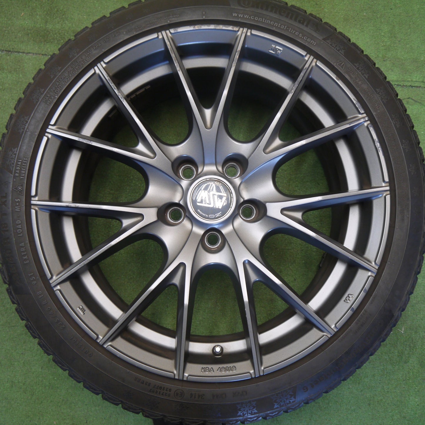 4本価格◎ベンツ 等 MSW O・Z ML512 235/40R18 スタッドレス コンチネンタル コンチバイキング コンタクト6 OZ 18インチ PCD112/5H◎6061006Hス