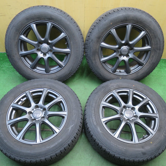 バリ溝！キレイ！9分◎スタッドレス 225/65R17 ダンロップ ウインターマックス SJ8 DUFACT デュファクト 17インチ PCD114.3/5H◎6072403NJス
