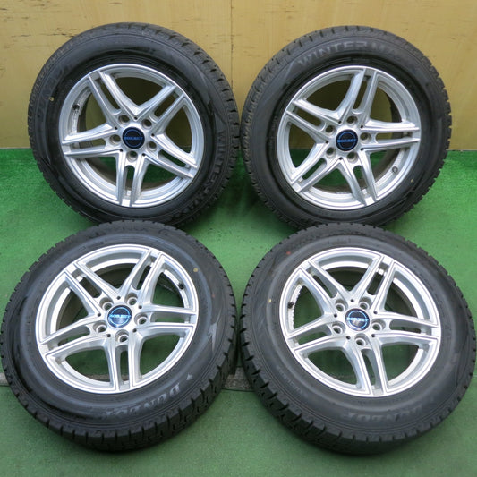 バリ溝！22年！キレイ！9.5分★BMW 等 BORBET CMA 205/60R16 スタッドレス ダンロップ ウインターマックス WM02 ボルベット 16インチ PCD120/5H★5072711HAス