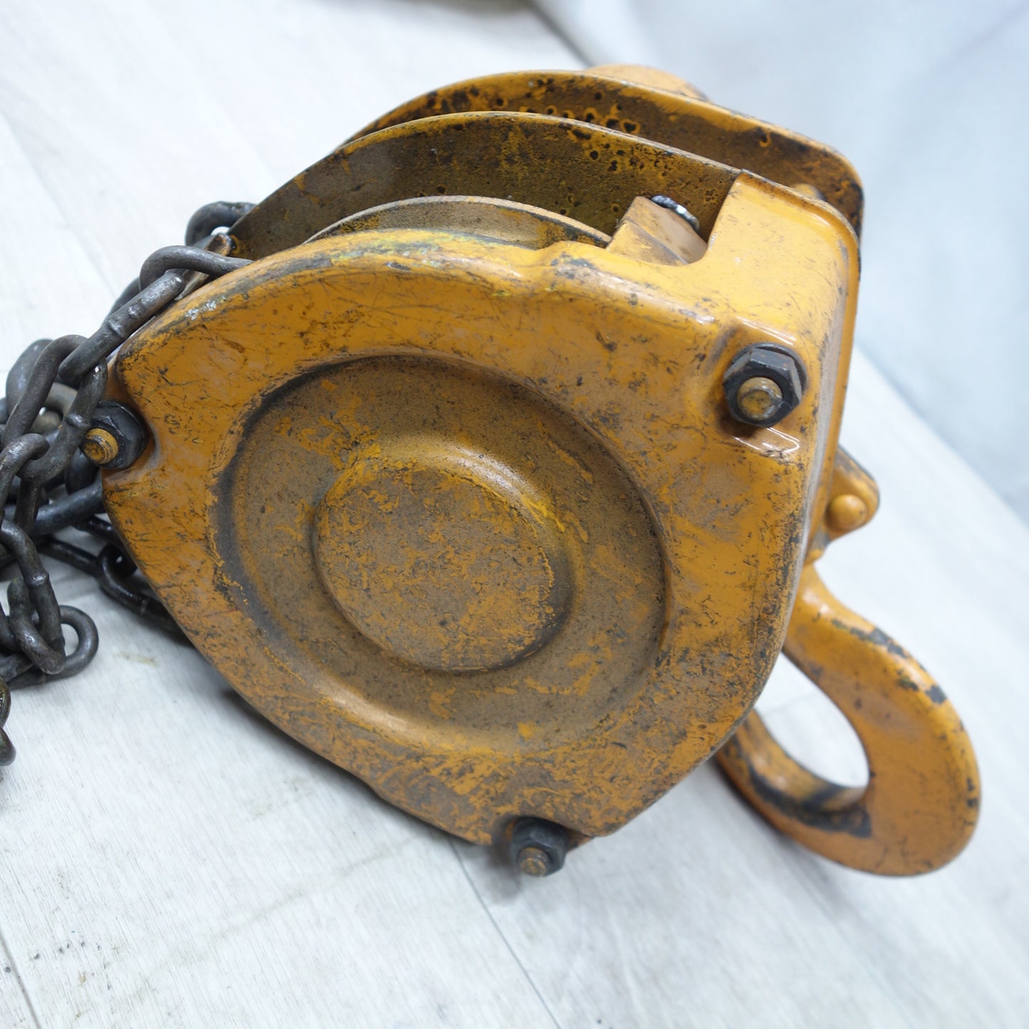 [送料無料] ◆チェーンブロック 手動式 手動 1.5t 1.5トン 1.5ton 工具 吊り 吊上げ 荷揚げ 型式 不明◆