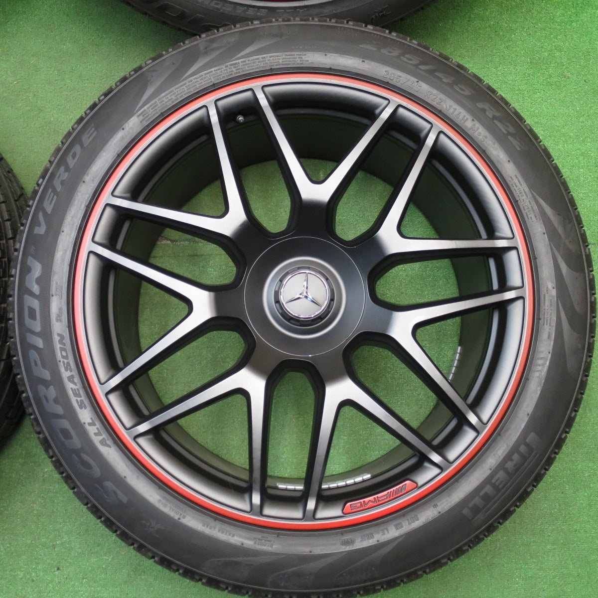 ほぼ未使用★ベンツ Gクラス G63 W463 AMG タイプ 285/45R22 ピレリ スコーピオン VERDE オールシーズン プラスⅡ 22インチ PCD130/5H★3041201クノ