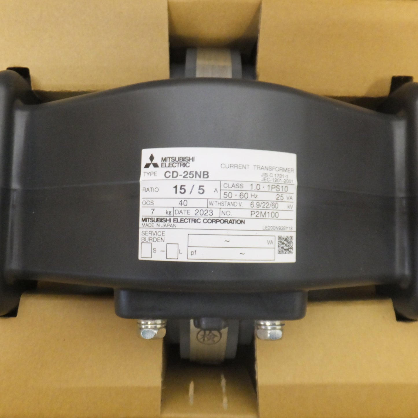 [送料無料] 未使用★三菱電機 MITSUBISHI 計器用変成器 変流器 電力管理用計器 CD-25NB　RATIO 15/5A★