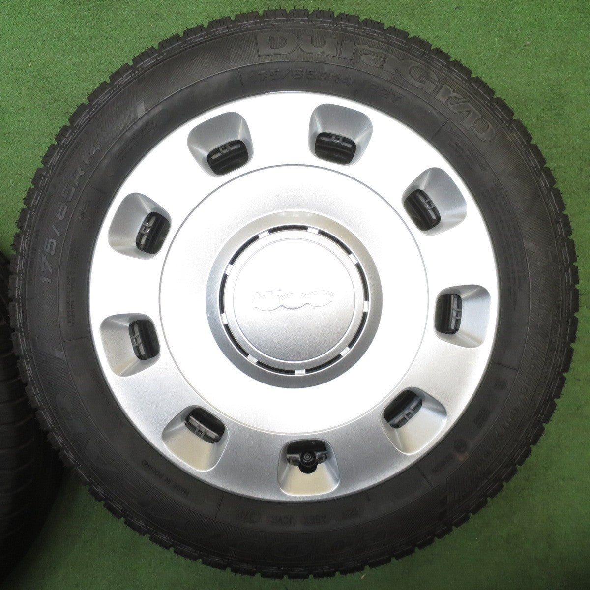 新車外し★フィアット 500 純正 スチール 175/65R14 グッドイヤー DuraGrip 14インチ PCD98/4H★6052206NJノ