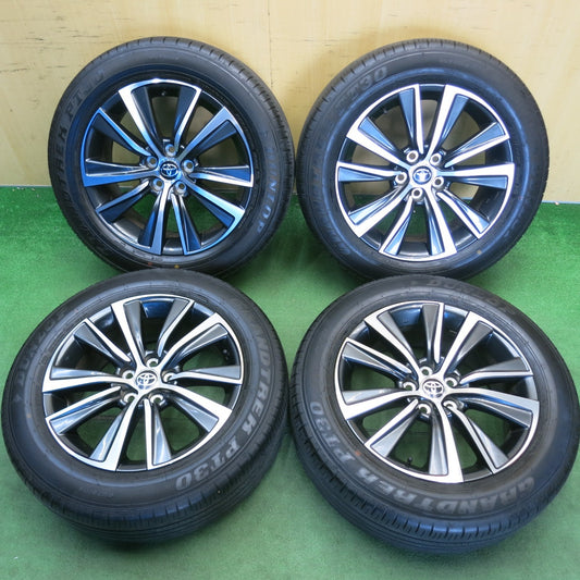 バリ溝！24年！キレイ！9分★トヨタ 80系 ハリアー Gグレード 純正 225/60R18 ダンロップ グラントレック PT30 18インチ PCD114.3/5H★6051409HAノ