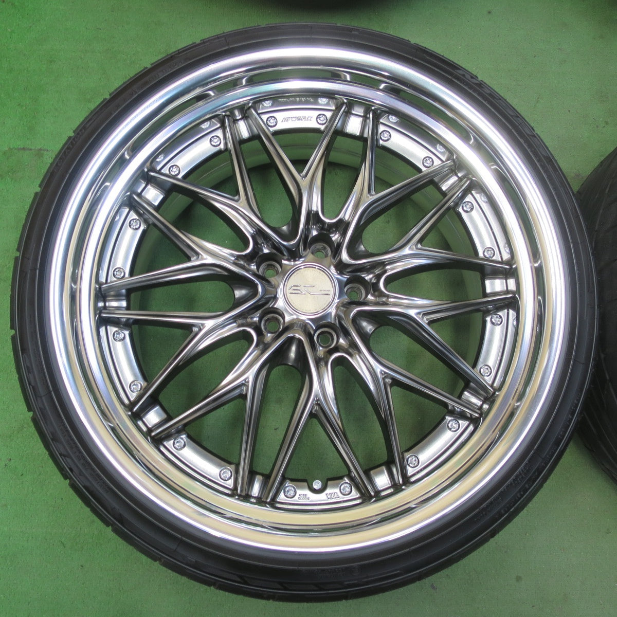 バリ溝！24年！キレイ！ほぼ10分★WORK SCHWERT QUELL SWM-SR 245/35R21 ニットー NT555 G2 21インチ ワーク シュバート クヴェル PCD114.3/5H★5071608イノ