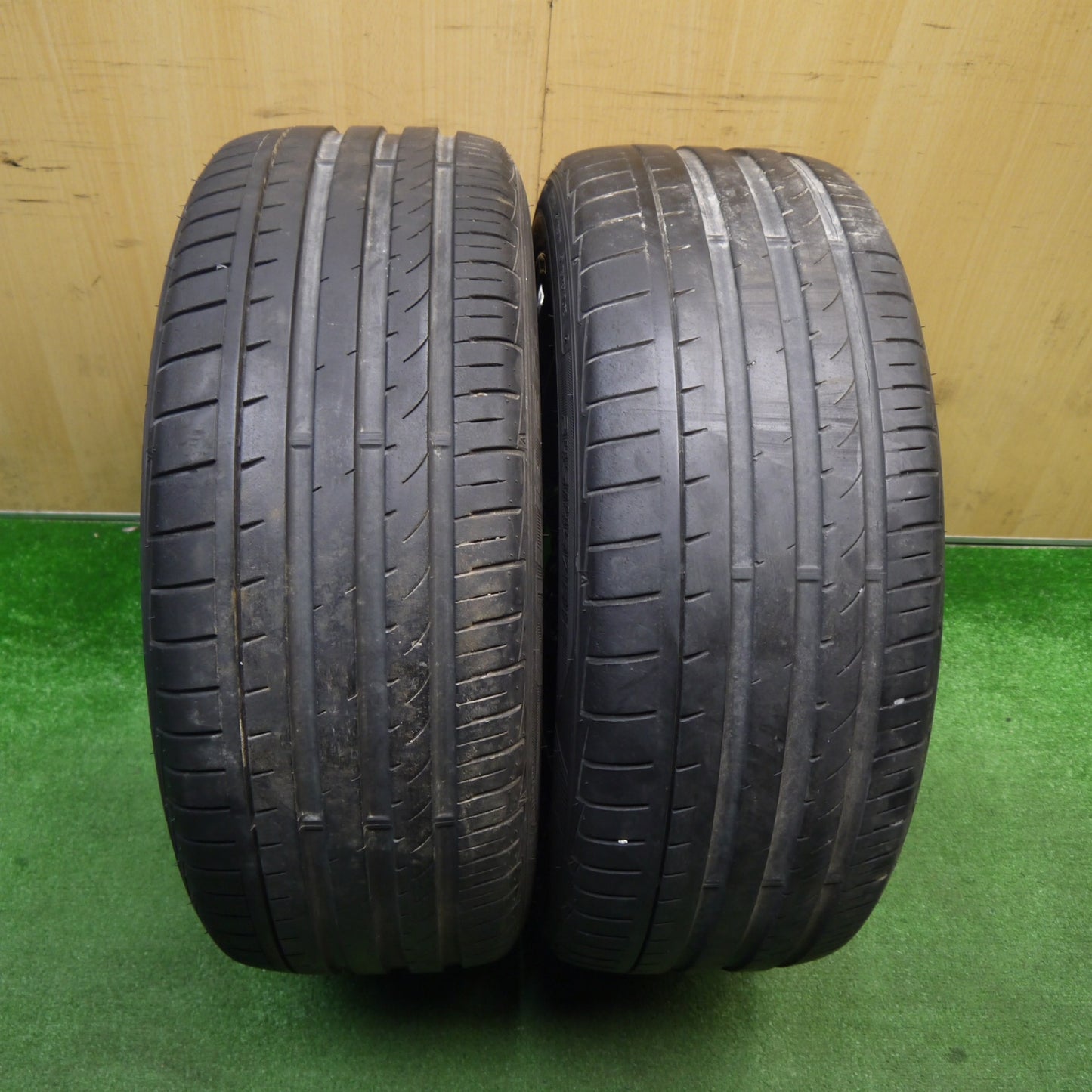 バリ溝！キレイ！8.5分！2本★RAYS HOMURA 2×7 2X7 245/45R19 ファルケン アゼニス FK453 レイズ ホムラ 19インチ PCD114.3/5H★5120106Hノ