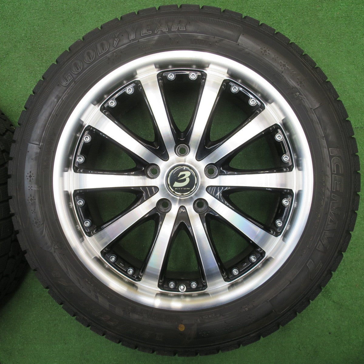 バリ溝！9.5分★LOXARNY EX BYRON STINGER 215/55R17 スタッドレス グッドイヤー アイスナビ7 ロクサーニ バイロン スティンガー 17インチ PCD114.3/5H★5121901NJス