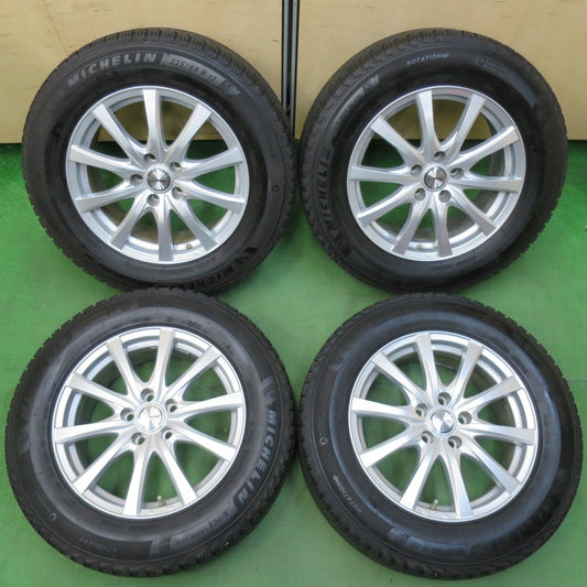 バリ溝！21年！キレイ！9分★スタッドレス 225/65R17 ミシュラン X-ICE SNOW SUV ravrion RS01 ラブリオン 17インチ PCD114.3/5H★5010301イス