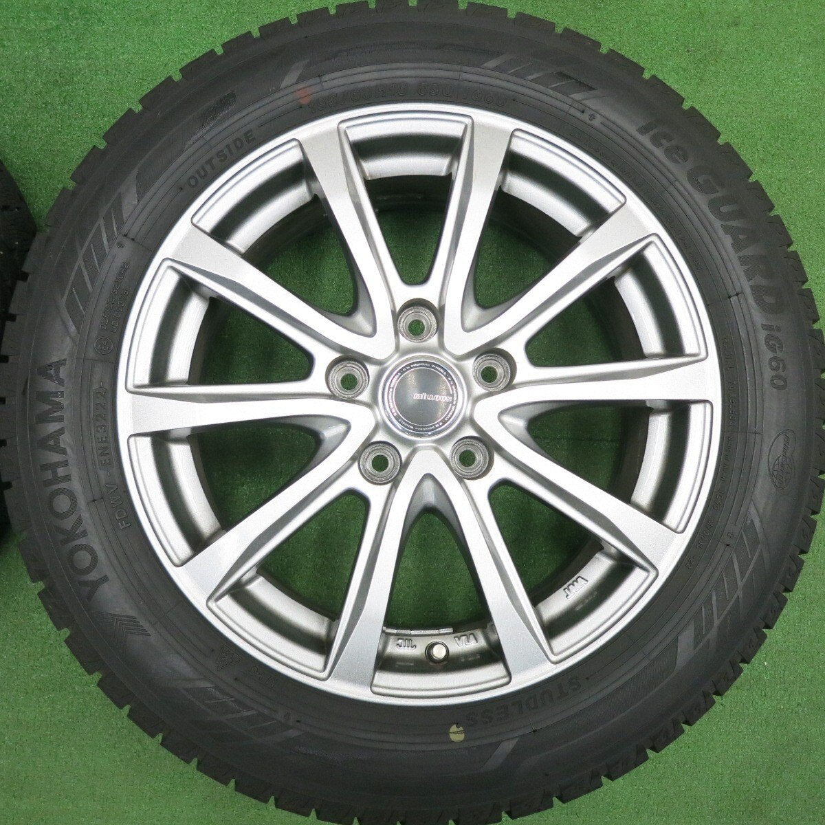 バリ溝！23年！キレイ！9.5分★スタッドレス 195/60R16 ヨコハマ アイスガード iG60 MiLLOUS ミルアス 16インチ PCD114.3/5H★4123105HAス