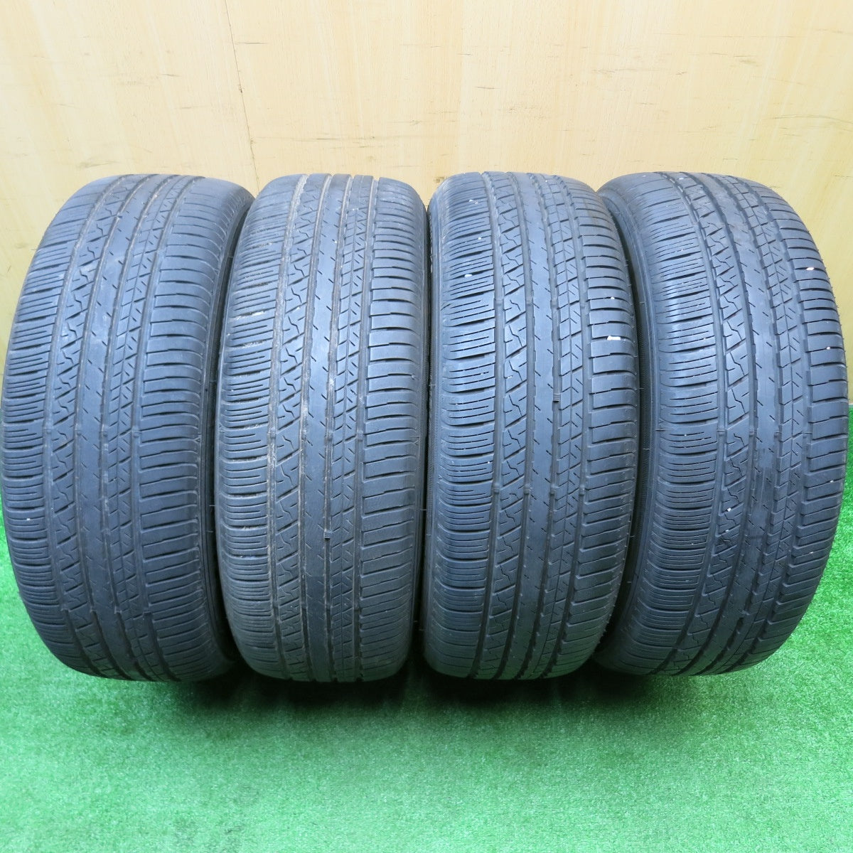 バリ溝！23年！9.5分★スバル SK フォレスター STI スポーツ 純正 ENKEI 225/55R18 ファルケン ZIEX ZE001 A/S 18インチ エンケイ PCD114.3/5H★5102506HAノ