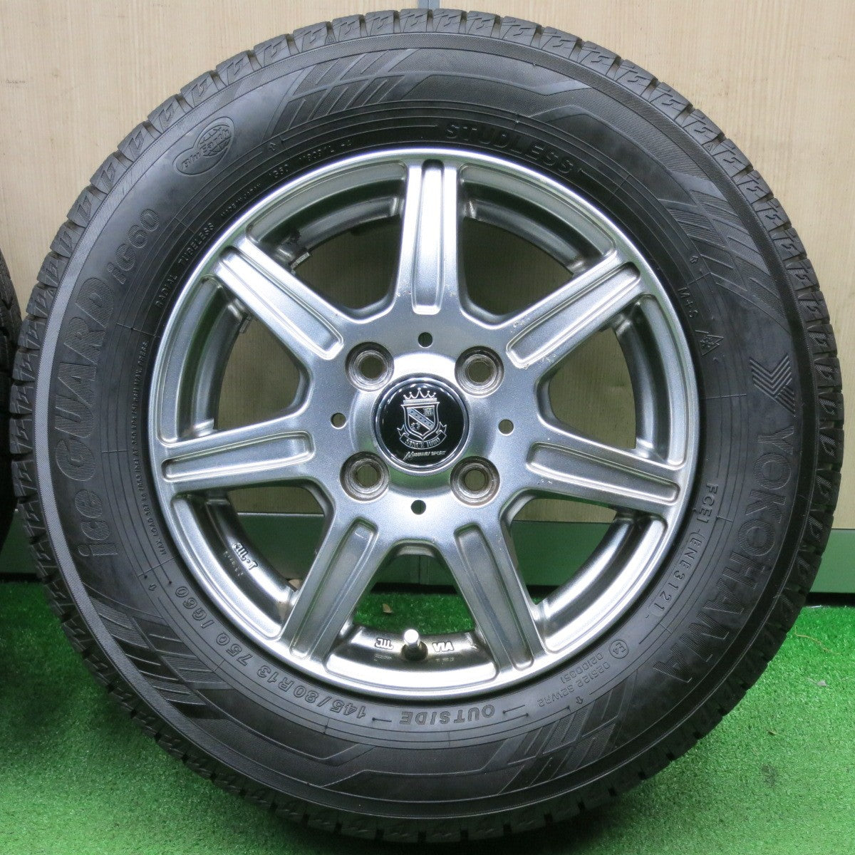 [送料無料] バリ溝！21年！9分★スタッドレス 145/80R13 ヨコハマ アイスガード iG60 MANARAY SPORT マナレイ スポーツ 13インチ PCD100/4H★5010703NJス