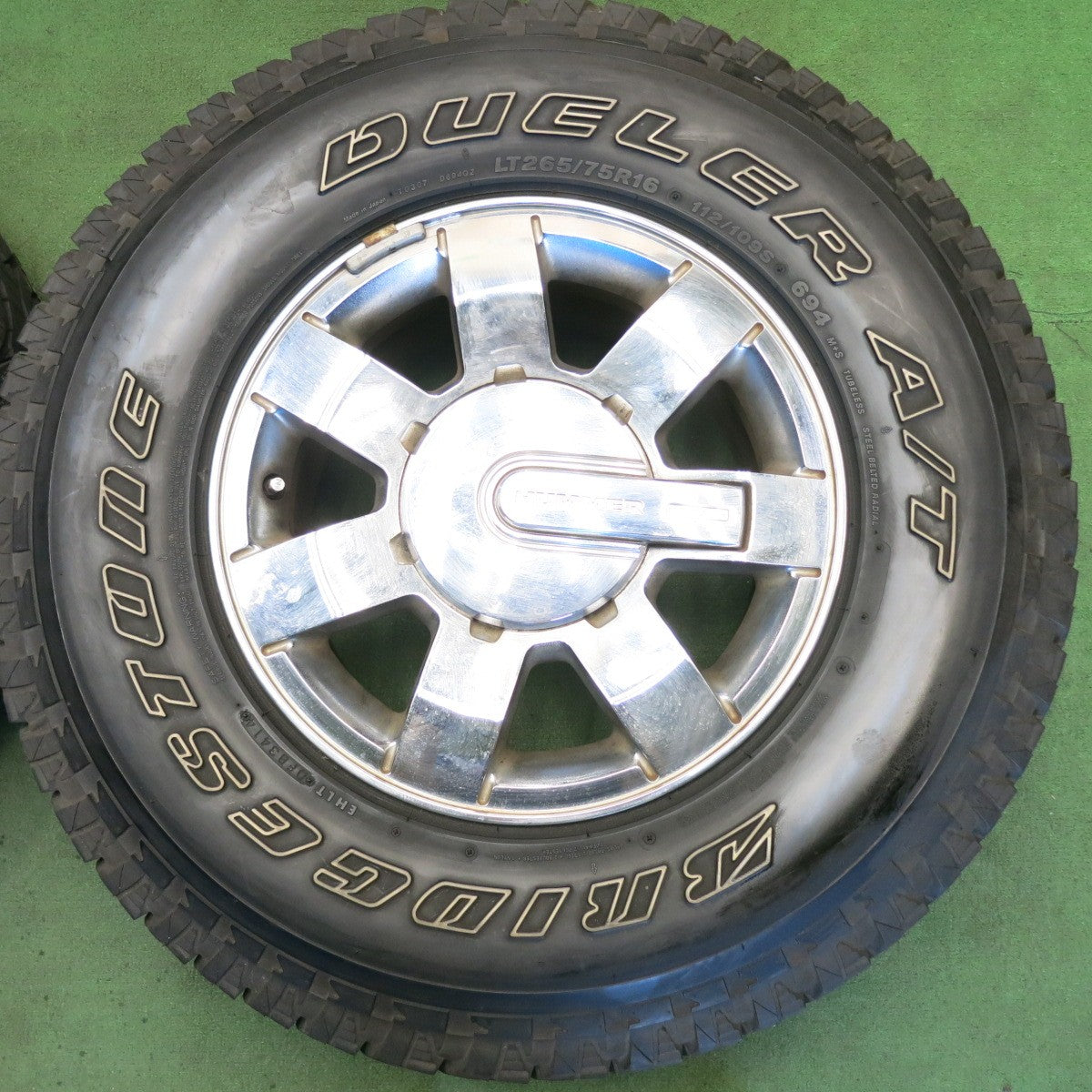 バリ溝！9.5分◎ハマー H3 純正 265/75R16 112/109S ブリヂストン デューラー A/T 694 16インチ PCD139.7/6H◎6072601HAノ