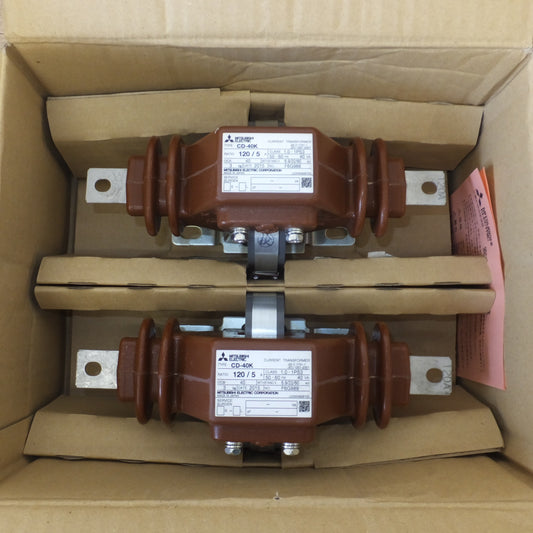 [送料無料] 未使用★三菱電機 MITSUBISHI 計器用変成器 変流器 電力管理用計器 CD-40K　RATIO 120/5A　2個入★